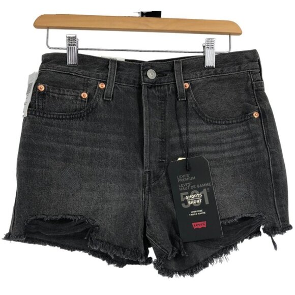 NWT Aritzia Levi's Grey wash 501 Original Short  Mid-rise denim shorts size 27 - Picture 3 of 16